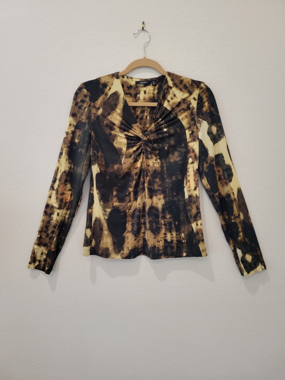 Carlisle Autumn Print Knit Top, Size M